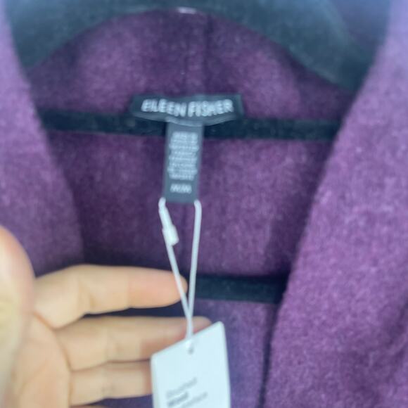 Eileen Fisher Brushed Wool Doubleface Open Jacket Size M NWT $498 - Picture 4 of 6